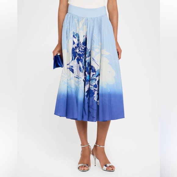 New Kobi Halperin Blue Ombre A-Line Skirt size 8 - Picture 14 of 14